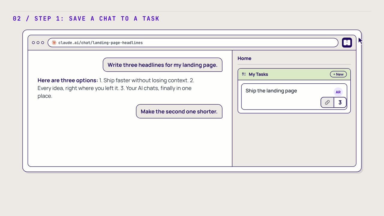 Watch how Humble keeps AI chats with your tasks